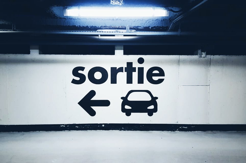 flèche de sortie