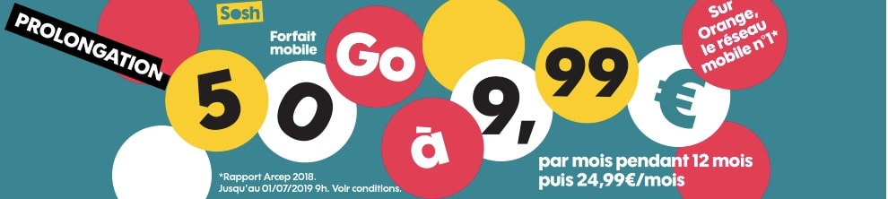 Prolongation de la promo Sosh 50 Go !
