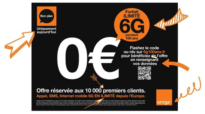 L’opérateur Orange lance un forfait 6G gratuit pendant 100 ans pour sensibiliser au « phishing »