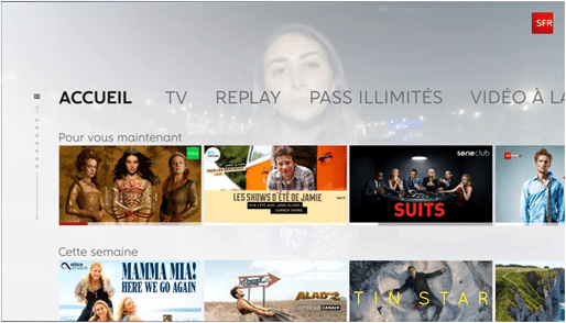 Accueil box SFR TV