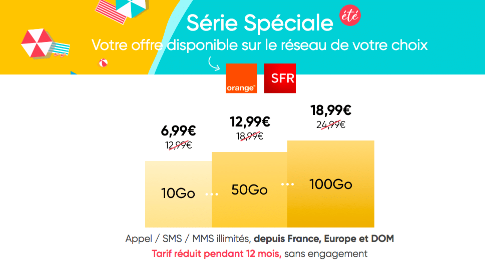Prolongation de la Série Spéciale été Prixtel dès 6,99€