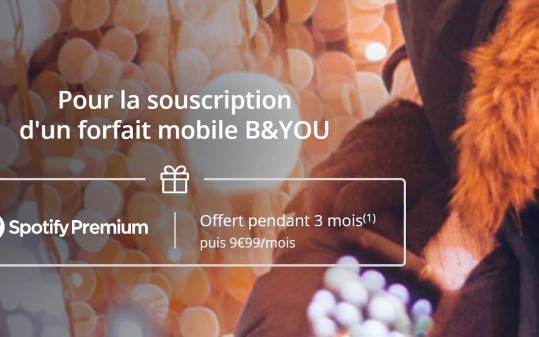 Bouygues telecom vous offre Spotify Premium avec ses forfaits box et mobile