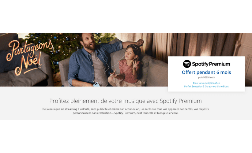 Vente flash Spotify Bouygues : 6 mois de Spotify Premium offert !
