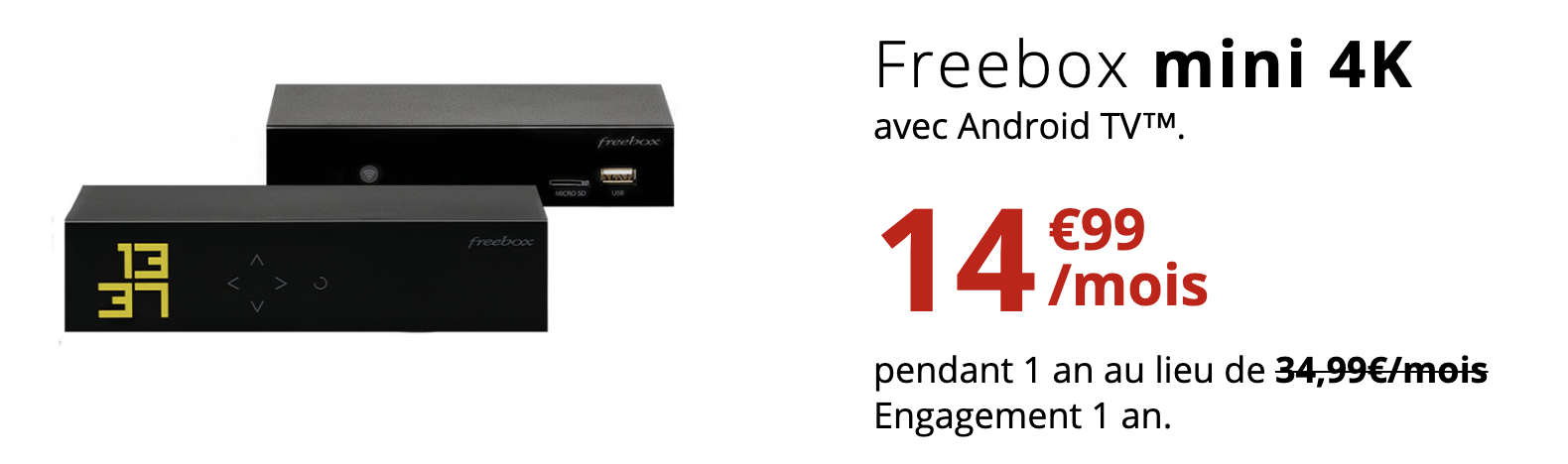 promo freebox mini 4K