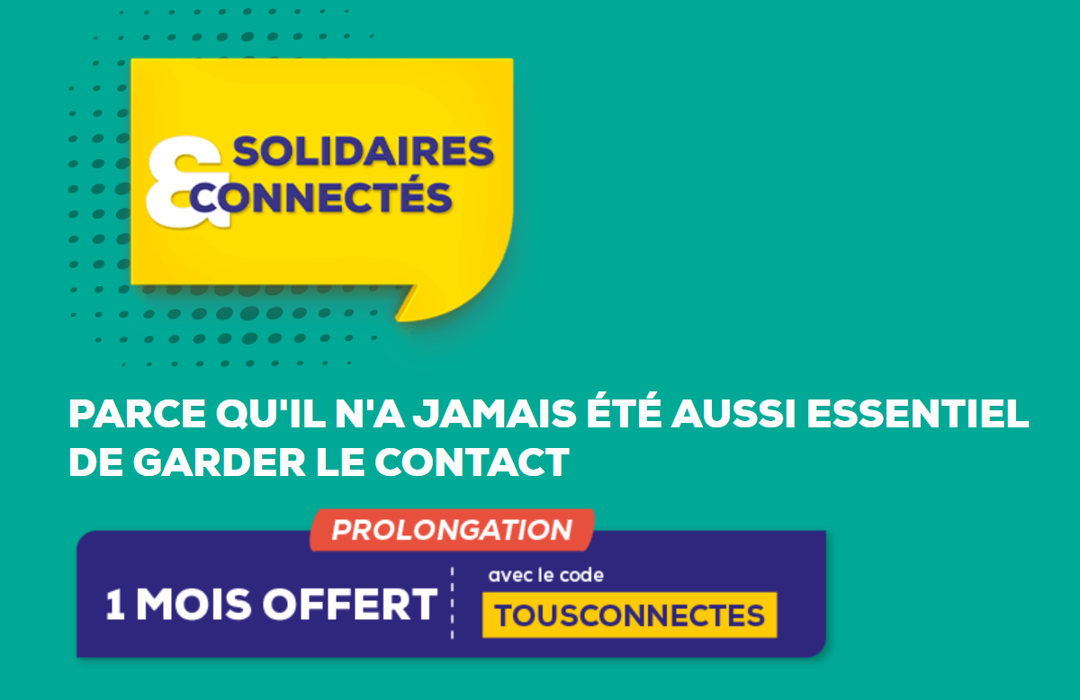 Un mois d'abonnement offert pour toute souscription à un forfait mobile la Poste