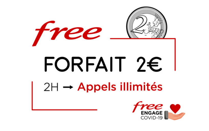 Appels illimités pour le forfait Free 2€ au lieu de 2h d’appels !