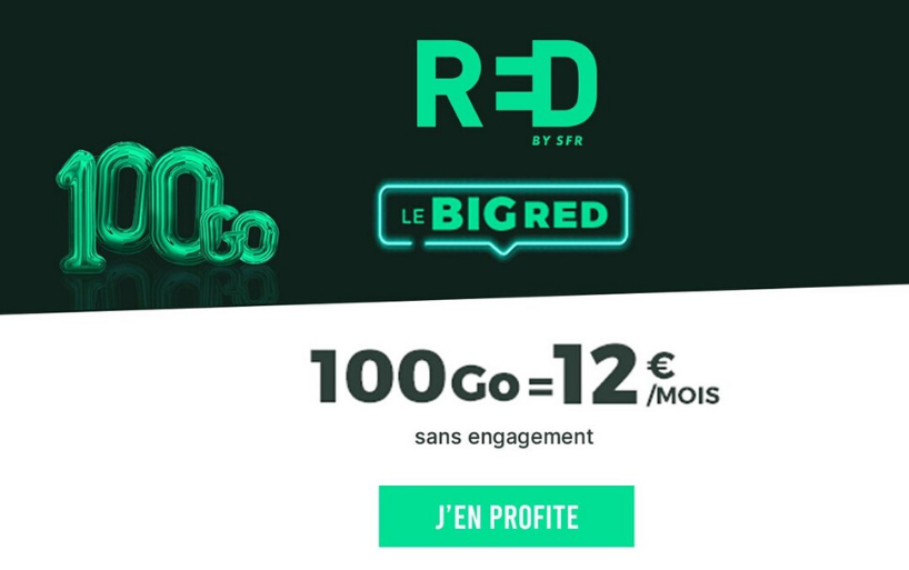 Le forfait RED 100 Go fait son come-back jusqu’au 04/06