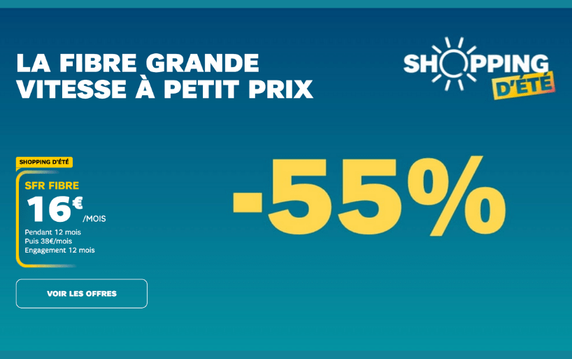La box SFR Fibre en promo à 16€/mois en série limitée
