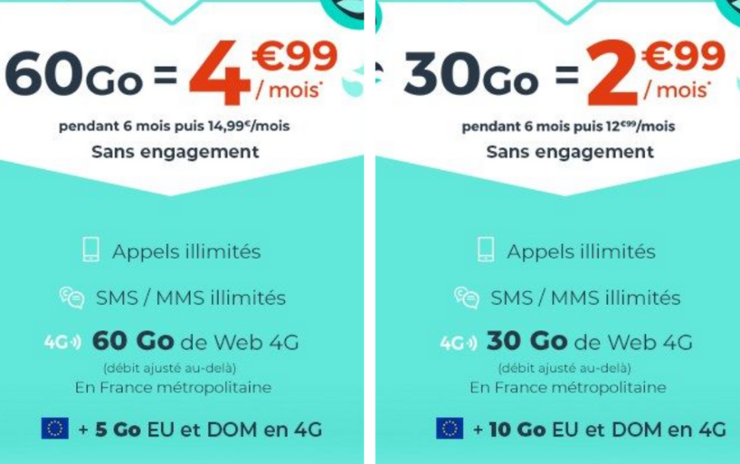 Les forfaits mobile Cdiscount du groupe casino à partir de 2,99€ par mois