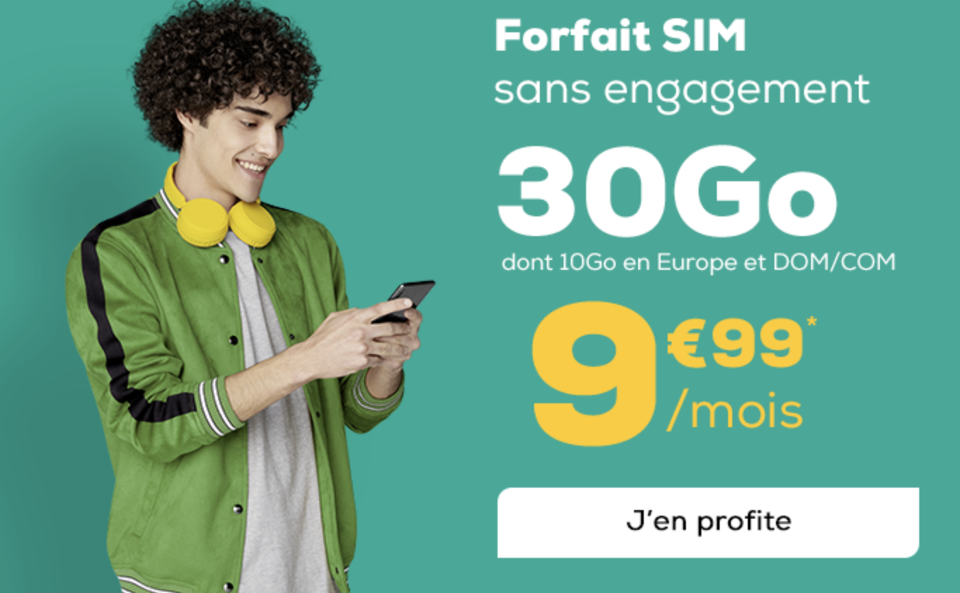 Promo forfait Sim la poste 30 go