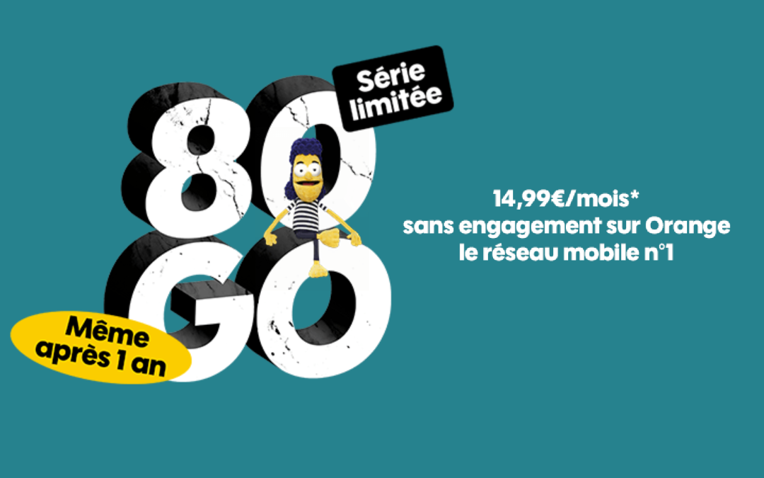 Les offres Sosh mobile : jusqu’à 80 Go de data pour 14,99€ pour mois