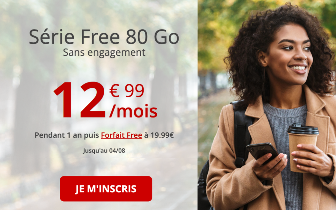Le forfait Série spéciale Free et ses 80 gigas passe à 12,99€ par mois