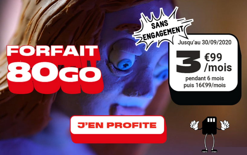 Profitez du forfait NRJ Mobile 80 Go à 3,99€ par mois seulement !