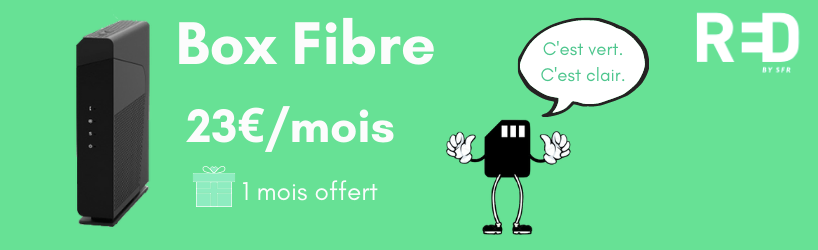 La box fribre 23€ par mois avec 1 mois offert