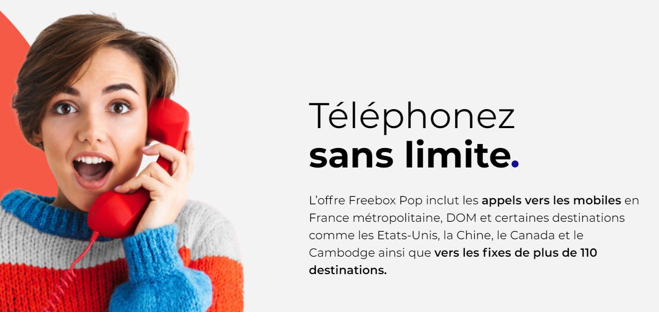 Téléphonez sans limite : l'offre de téléphonie de la Freebox Pop