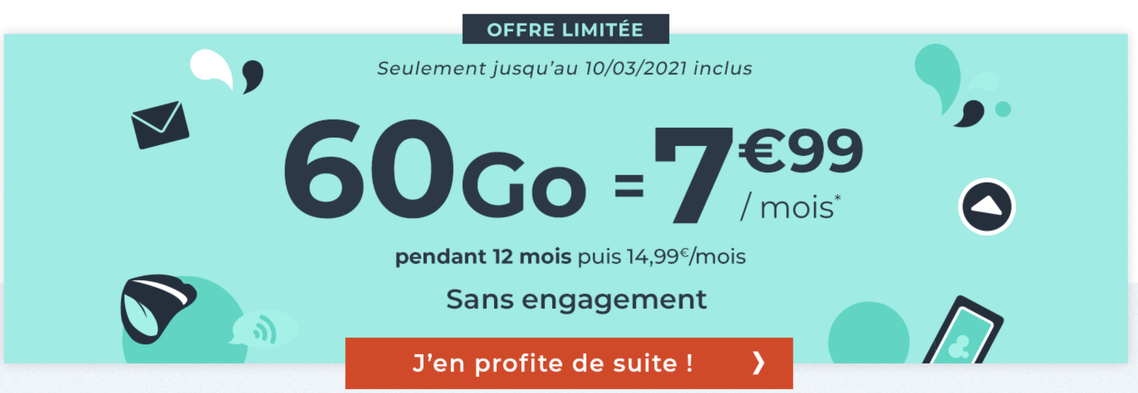 Le forfait 60 Go de Cdiscount Mobile