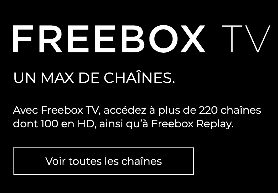 Les chaînes de télévision de la Freebox Révolution