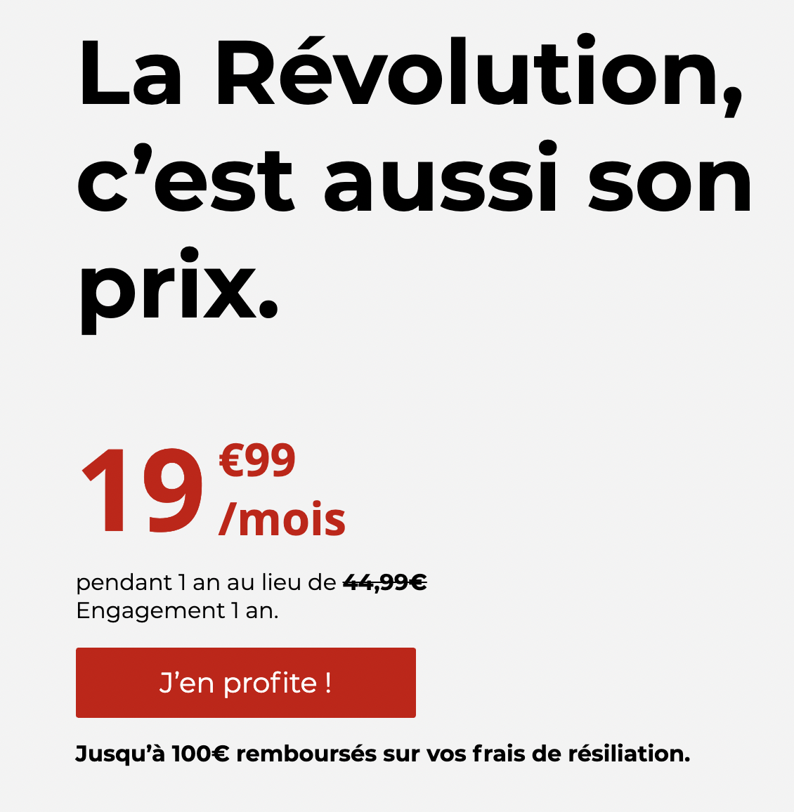 Le prix de la vente privée Freebox Révolution