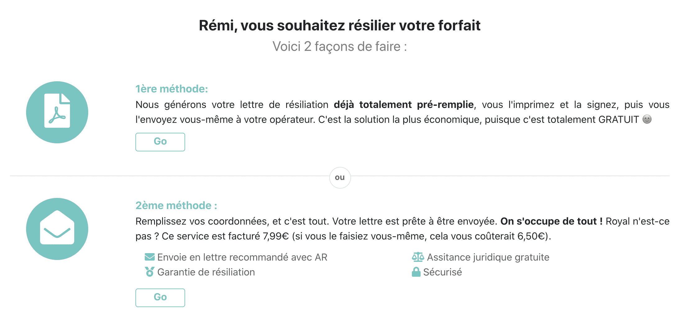resiliation de forfaits