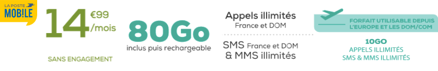 abonnement la poste mobile 80 Go