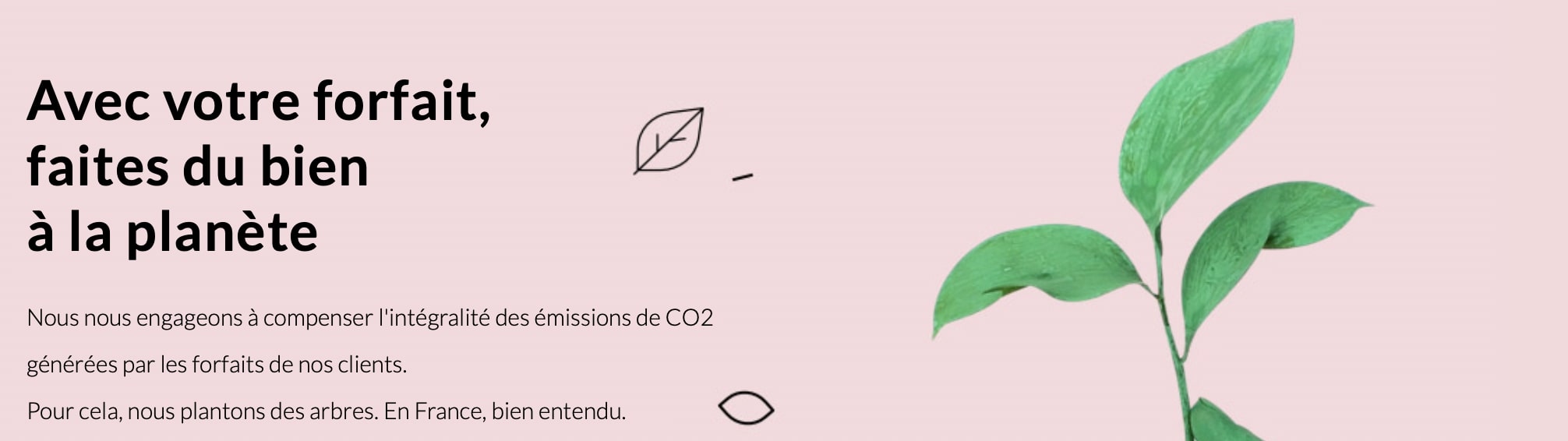 Compensation CO2 avec le forfait 100 Go Prixtel