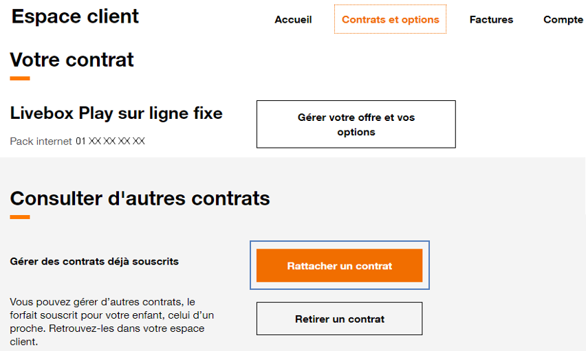 L'espace client orange pour passer de orange à sosh