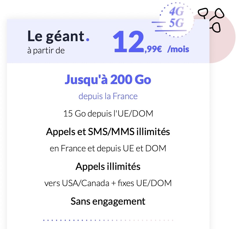 détails du forfait 100 Go Prixtel