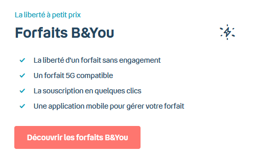 Objectif des forfaits B&You