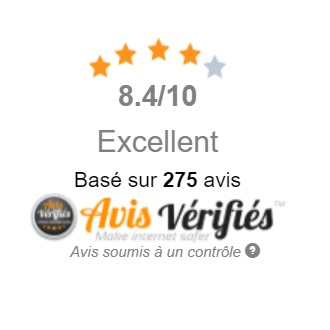Auchan télécom obtient 8,4 sur 10 sur Avis vérifiés