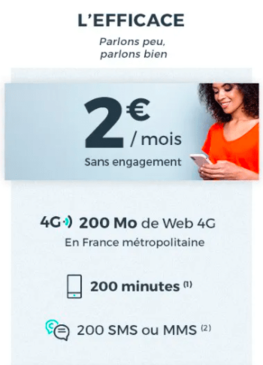 Description du forfait pas cher Cdiscount 200 Mo