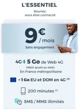 Description du forfait pas cher Cdiscount 5 Go