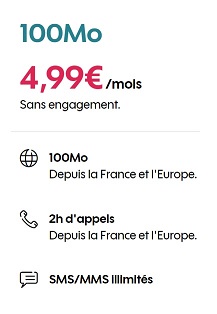 Forfait Sosh 100 Mo sans engagement à 4,99€