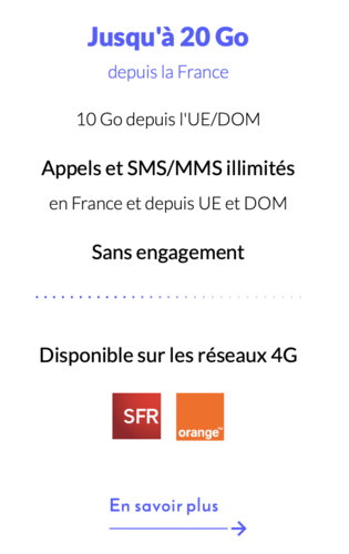 détail du forfait mobile le petit de prixtel
