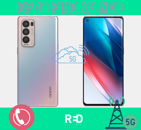 Illustration de l'Oppo Find X3 Neo compatible avec le forfait 5G RED by SFR