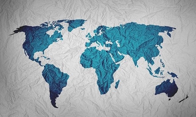 Carte du monde appels téléphoniques
