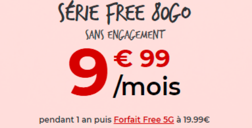 Image pour illustrer le forfait 4G Free avec 80 Go