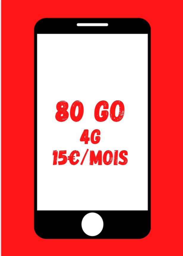 Forfait 80 GO 4G Illimité SFR