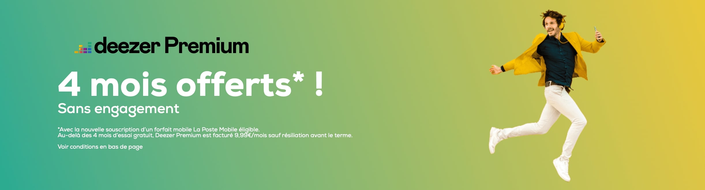 option Deezer Premium forfait internet illimité la poste