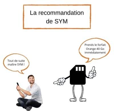 illustration la recommandation de sym