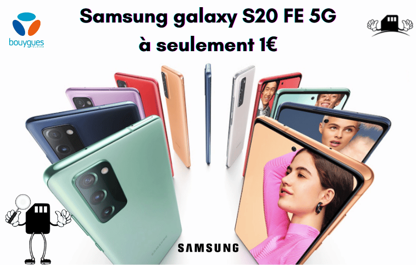 Promo sur le Samsung galaxy S20 FE 5G à 1€ chez Bouygues