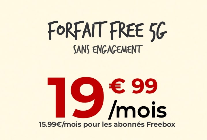 Le forfait bloqué Free 5G