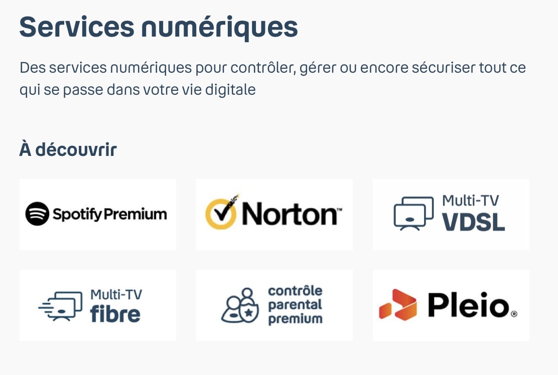 les options services numériques de Bouygues telecom