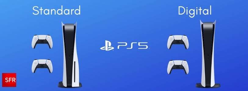 les deux modèles ps5 standard et digital