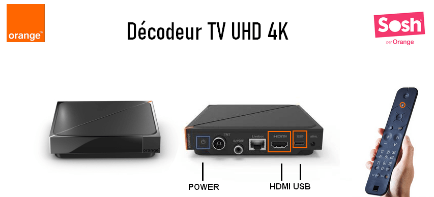 Le décodeur UHD d'Orange