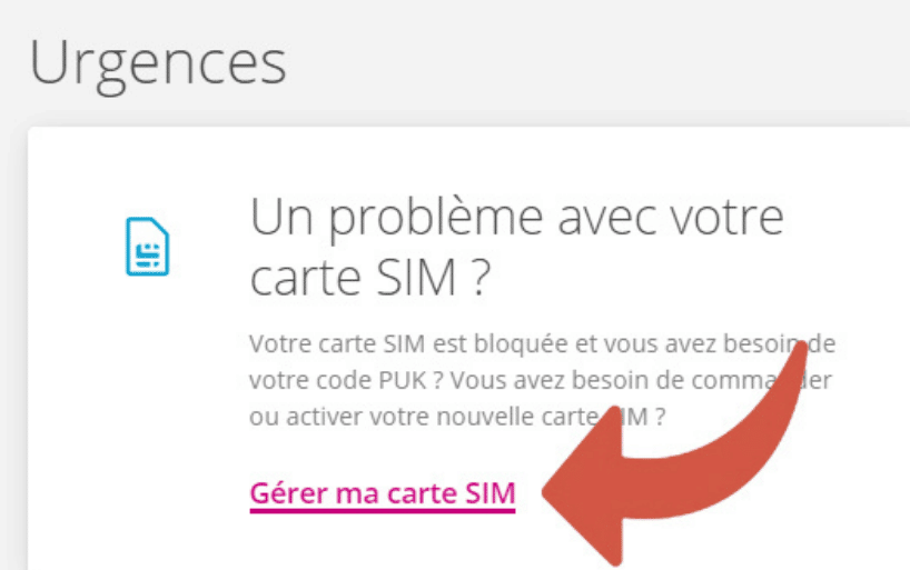 gérer-ma-carte-sim-espace-client-Bouygues Rubrique "gérer ma carte sim" dans l'espace client Bouygues Télécom