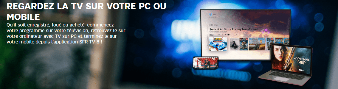 L'application SFR TV 8
