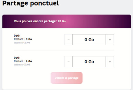 choix-nombre-partage-giga-sfr Choix du nombre de gigas partagés SFR