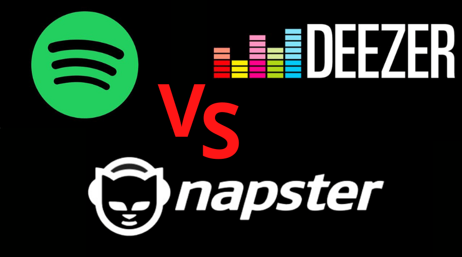Comparaison Deezer, Spotify et Napster