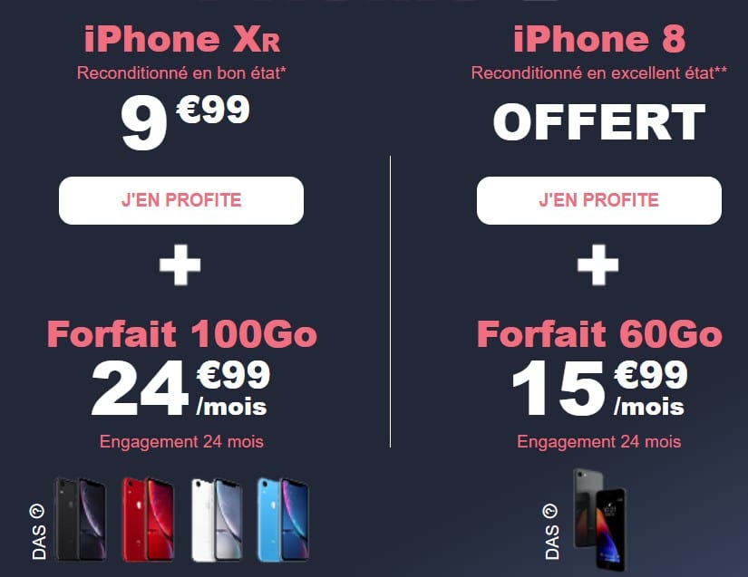 téléphone + forfait mobile NRJ mobile