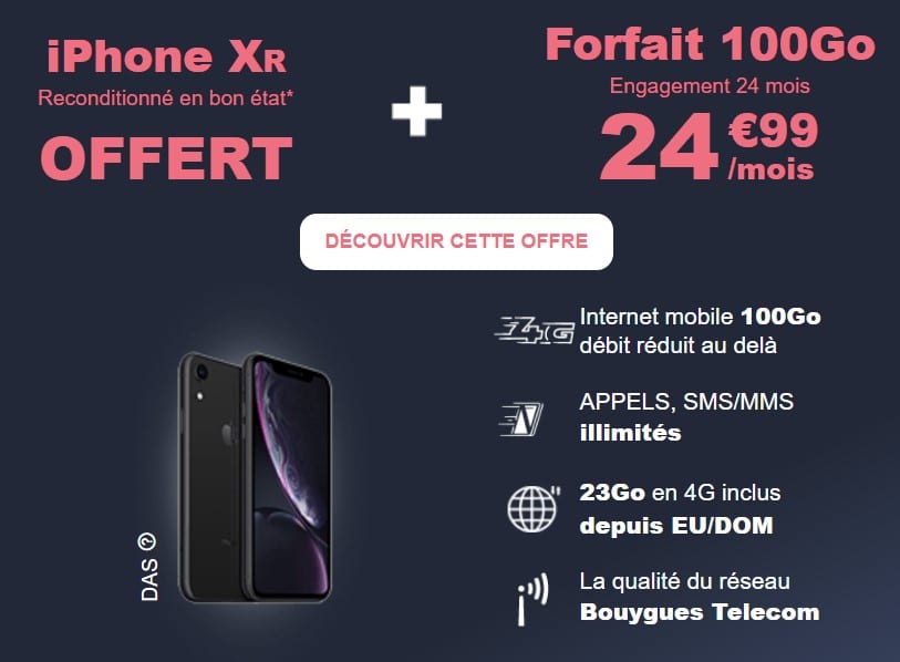 Téléphone + forfait NRJ mobile